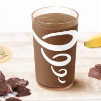 Choco Power · Banana, chocolate Moo'd powder, oat milk, and soy protein
