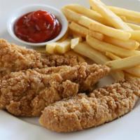 Chicken Fingers · Five pieces served with your choice of sauce.