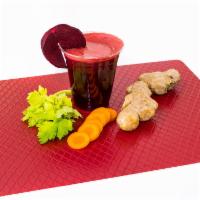 Builder Juice · Cold Pressed beets, carrot, celery and ginger