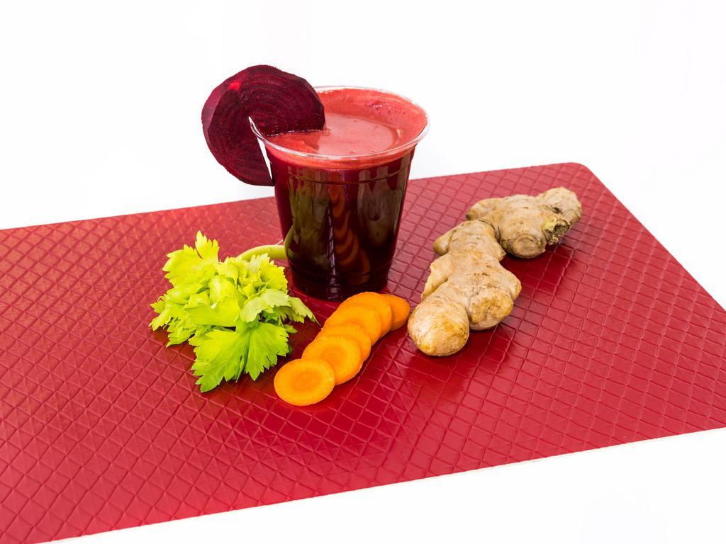 Builder Juice · Cold Pressed beets, carrot, celery and ginger