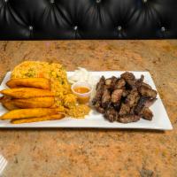 Suya Meal · Smoked grilled briskets, well seasoned with authentic African spices. Served with 2 sides.