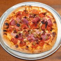 Old Italian Meat Pizza · Peperoni, salami, sausage and bacon.
