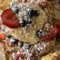French Toast · Served with bacon, sausage or ham. Add toppings for an additional price.