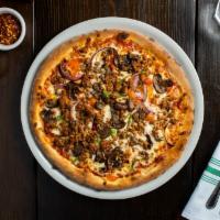 Sorrento  Pizza · Italian sausage, cremini mushrooms, red onions, bell peppers, mozzarella and San Marzano tom...