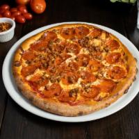 Meat Lover’s  Pizza · Italian sausage, pepperoni, bacon, mozzarella and San Marzano tomato sauce.