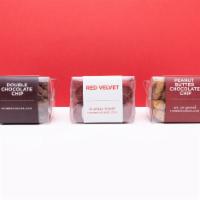 Valentine's Chocolate Cookie Trio · Looking for a fun way to celebrate those you love? With this purchase, you get 3 to-go boxes...