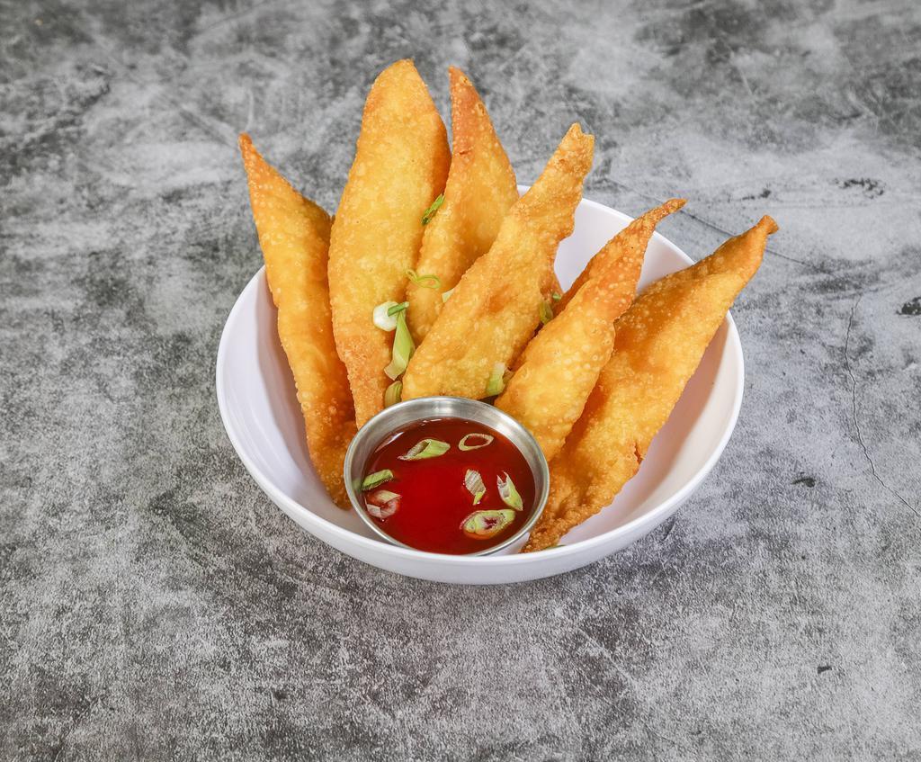 6 Piece Crab Rangoon · Fried wonton wrapper filled with crab and cream cheese. 