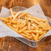 Parmesan Truffle Fries · Drizzle of Truffle oil, Grated Parmesan cheese, Salt and Chopped Fresh Parsley. 