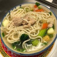 Chicken Noodles Soup · Soup that is made with chicken, broth, noodles, and vegetables. 