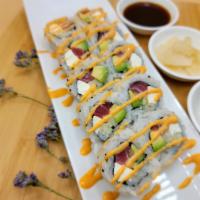 10 Pieces Creamy Tuna Roll · Cream cheese, tuna, avocado, cucumber, and spicy mayonnaise. Include natural ginger, natural...