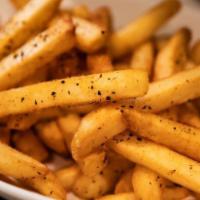 Seasoned fries · Dairy-free, gluten-free, nut free soy-free,  vegan. Cajun blend seasoned french fries.