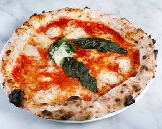 Margherita Pizza · Tomato sauce, fior di latte mozzarella, extra virgin olive oil and basil.