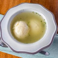 Matzo Ball Soup Aka Kneidlach · Soup with dumplings. 