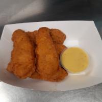 Chicken Tenders · ender strips of chicken, lightly breaded and deep-fried, served with your choice of sauce: B...