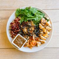Gluten-Free and Vegan Gotta Have Seoul Bowl · Spinach, sweet chili cauliflower 