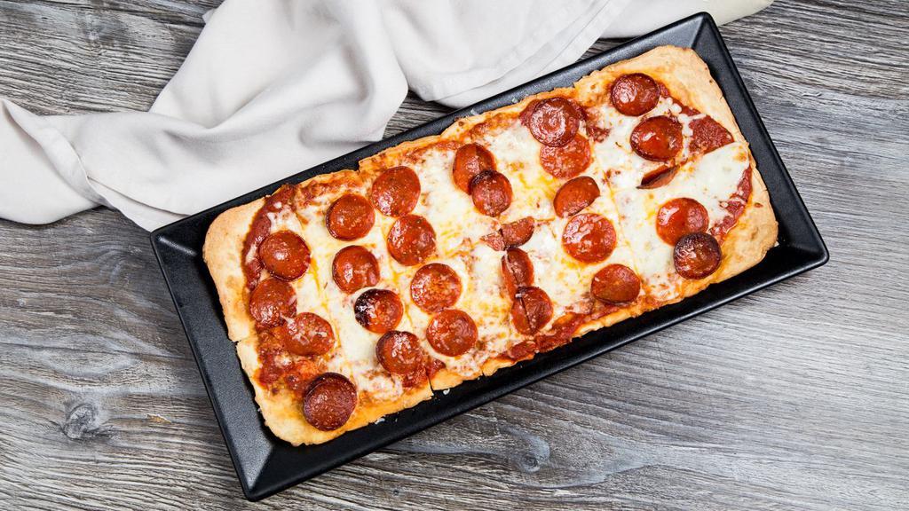Pepperoni Pizza · pepperoni • mozzarella • pizza sauce