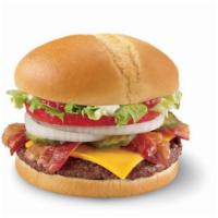 1/4 lb. Bacon Cheese Grill Burger · One	¼ lb. 100% beef burger topped	with melted cheese, thick-cut applewood smoked bacon, thic...