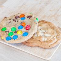  Assorted Cookies · Choose from White chocolate chip macadamia nut, Chocolate chip M & M, or Chocolate Chip pean...