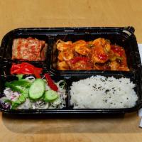 Spicy Shrimp Platter · Spicy. Marinated and grilled spicy shrimp. Served with steamed white rice and salad.