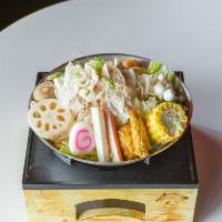 Korean Pot · Pork,Napa,Shrimp,Squid ring,Fish ball,Instant Noodle,Kimchi ,Rice cake,Taro,Fish cake,Bunapi...
