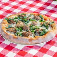 Meatball Pizza · Mozzarella, Parmesan and fresh basil.