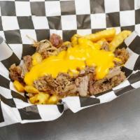 Pork Fries large · Pulled pork, fries, and cheese, just more of it. How can you go wrong with that?
