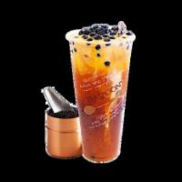 Classic Thai Tea · Thai sweet tea topped with cream (2 oz. of 1/2 and 1/2). Contains dairy. Includes boba.