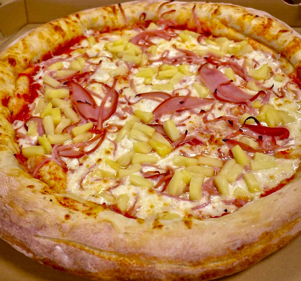 Hawaiian Specialty Pizza · Cheese, ham, and pineapple.