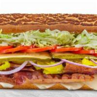 34. Bacon, Lettuce, Tomato & Swiss Sandwich · Bacon, lettuce, tomato, and Swiss cheese on your choice of bread.
