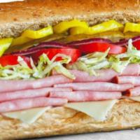 2. Ham & Swiss Sandwich · Smoked ham and Swiss cheese served on your choice of bread and topped with mayonnaise, musta...