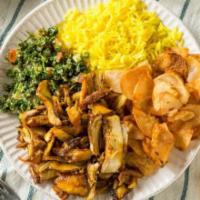 Chicken Shawarma Bowl · Shawarma is well-marinated Meat with Spice Mixture, cooked in its own Juices and Fat until p...