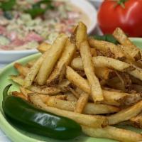French Fries · Fresh potatoes cut into even strips to deep fried until perfectly crispy sprinkled with sea ...