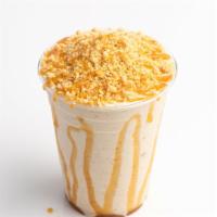 Salted Caramel Shake · Sweetened with medjool dates. Topped with caramel