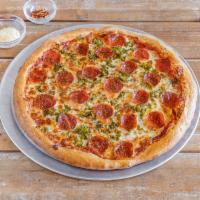 Build Your Own Medium Pizza · Pizza dough, red sauce, and mozzarella cheese.
