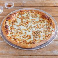 Bianco Specialty Pizza · Garlic, Alfredo sauce, mozzarella, Parmesan, feta cheese.