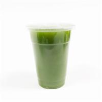 Green Power Juice · Spinach, wheatgrass, ginger, cucumber, celery and apple.