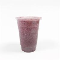 Purple Monster Juice · Strawberry, blueberry, pineapple, ginger, kale, and coconut water.