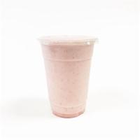 Energy Power Smoothie · Ginger, strawberry, banana, apple juice and vanilla protein.