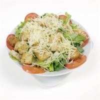 Classic Caesar Salad · Romaine lettuce, tomatoes, croutons and Parmesan cheese.
