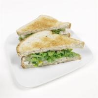 Chicken Salad Sandwich · Arugula and house chicken salad.