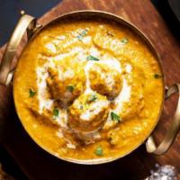 Chicken Kofta · Classic chicken meatballs curry with ginger, garlic, onions, and spices.
