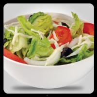 Garden Salad · Lettuce, tomatoes, red onions, green peppers, black olives and feta.