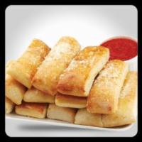 6 Buster Garlic Sticks · Served with a side of pizza sauce and ranch.