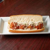 Meatball Sandwich · Jumbo, juicy Italian meatballs with marinara sauce and mozzarella cheese served on a roll or...