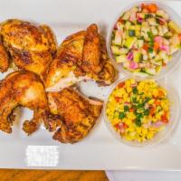 Whole Chicken Meal · Whole chicken cut into quarters with choice of 2 sides.