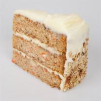 Carrot Cake · Classic gourmet carrot cake features three moist layers with real cream cheese icing in the ...