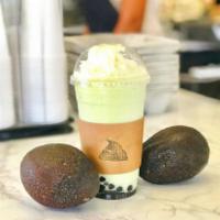 Avocado Smoothie · Ripe Avocado + Condensed Milk + BLENDED in ICE. (boba optional but recommended)
default with...