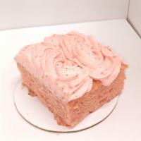 Strawberry Cake · Strawberry cake with strawberry buttercream.