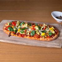 Grilled Vegetable Flatbread Dinner · Marinara sauce, mozzarella and provolone cheeses.