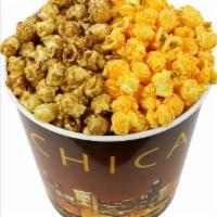 Cheesy Caramel Mix Popcorn Bucket · 